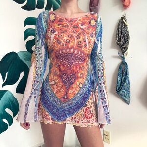 Vibrant Floral Mini Dress